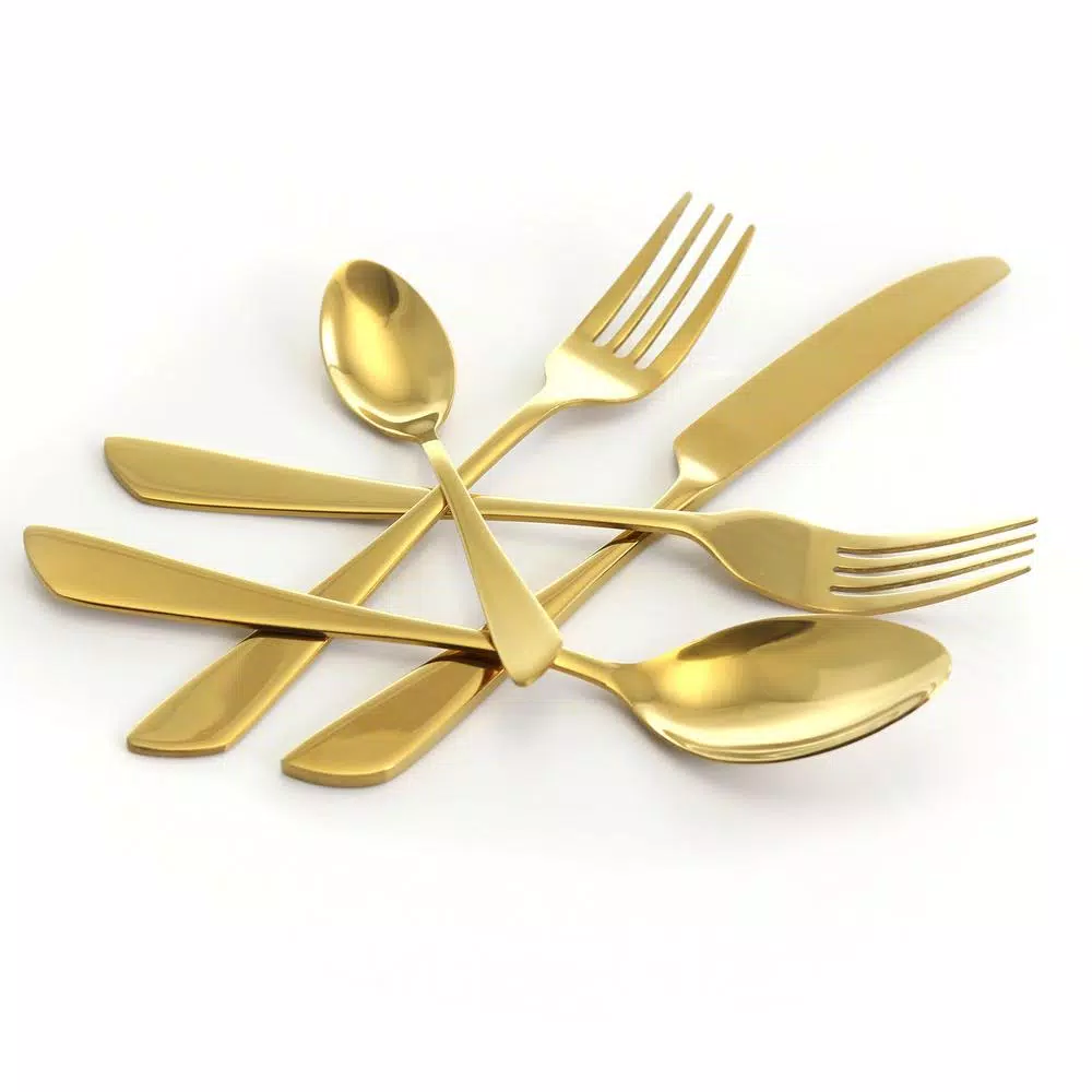 Best Pirce π MegaChef Gibbous 20-Piece Gold Stainless Steel Flatware Set (Service For 4) β 4 Best Pirce π MegaChef Gibbous 20-Piece Gold Stainless Steel Flatware Set (Service For 4) β - Image 2