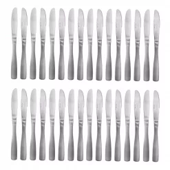 New 👍 Flatware Gibson Home Classic Profile 36-Piece Stainless Steel Dinner Knife Set (Service For 36) 🎉