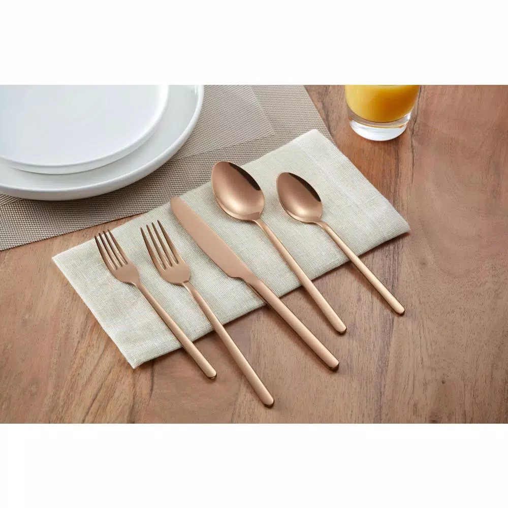 Promo ๐ฏ Home Decorators Collection Brenner 20-Piece Stainless Steel With Copper Finish Flatware Set (Service For 4) ๐ 4 Promo ๐ฏ Home Decorators Collection Brenner 20-Piece Stainless Steel With Copper Finish Flatware Set (Service For 4) ๐ - Image 2