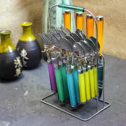 Brand new 😍 Gibson Home Pastel Extravaganza 20-Piece Assorted Colors Stainless Steel Flatware Set (Service For 4) ⌛ -flatware Sales unnamed file 1127