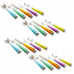 Brand new 😍 Gibson Home Pastel Extravaganza 20-Piece Assorted Colors Stainless Steel Flatware Set (Service For 4) ⌛ -flatware Sales unnamed file 1128