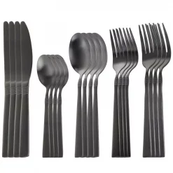 Best reviews of 🌟 MegaChef Cravat 20-Piece Matte Black Flatware Utensil Set, 18/10 Stainless Steel Silverware Metal (Service For 4) 💯 -flatware Sales unnamed file 1471