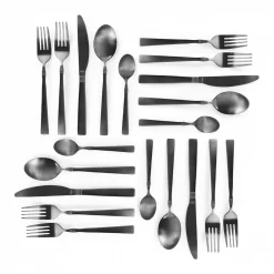 Best reviews of 🌟 MegaChef Cravat 20-Piece Matte Black Flatware Utensil Set, 18/10 Stainless Steel Silverware Metal (Service For 4) 💯 -flatware Sales unnamed file 1472