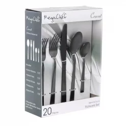 Best reviews of 🌟 MegaChef Cravat 20-Piece Matte Black Flatware Utensil Set, 18/10 Stainless Steel Silverware Metal (Service For 4) 💯 -flatware Sales unnamed file 1473