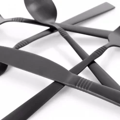 Best reviews of 🌟 MegaChef Cravat 20-Piece Matte Black Flatware Utensil Set, 18/10 Stainless Steel Silverware Metal (Service For 4) 💯 -flatware Sales unnamed file 1475