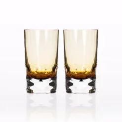 Budget 😉 Drinkware Rolf Glass Vienna 14 Oz. Amber HiBall (Set Of 2) 🔥