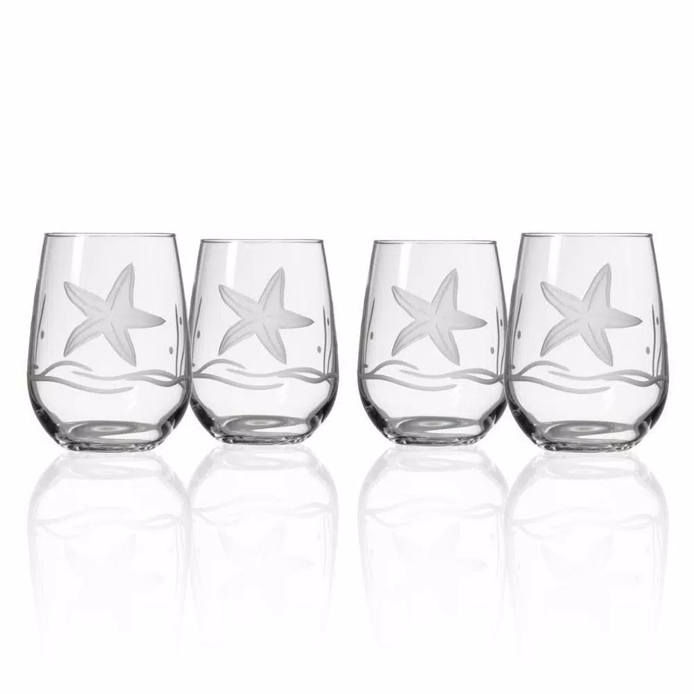 Best Pirce π Drinkware Rolf Glass Starfish 17 Oz. Clear Stemless Wine Tumbler (Set Of 4) π 3 Best Pirce π Drinkware Rolf Glass Starfish 17 Oz. Clear Stemless Wine Tumbler (Set Of 4) π