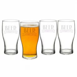 Best Sale ✔️ Drinkware Cathy’s Concepts Beer Merry 3.1 In. X 6.25 In. Glass 🎄 Christmas Pilsner Glasses 👍 -flatware Sales unnamed file 1565