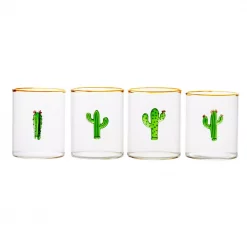 Brand new ⭐ Drinkware Abigails 8 Oz. Aztec Cactus Tumbler (Set Of 4) 🛒