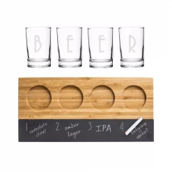 Cheap 💯 Drinkware Cathy’s Concepts 5.5 Oz. Bamboo And Slate Craft Beer Tasting Flight ⌛