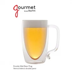 Coupon ❤️ Drinkware Starfrit 17 Oz. Double-Wall Glass Beer Mug ❤️ -flatware Sales unnamed file 1611