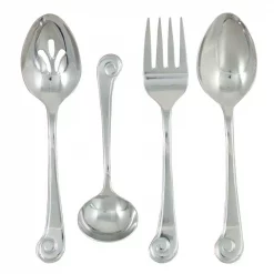 Promo 💯 Flatware Ginkgo Sanibel Surf 4-Piece Hostess Set 🛒