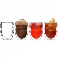 Discount ⌛ Drinkware Ozeri Serafino Double Wall 8 Oz. Beverage & Coffee Glasses – Set Of 4 Insulated Drinking Glasses 👏 -flatware Sales unnamed file 1683