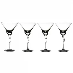 Best deal β€οΈ Drinkware Abigails Martini 13 Oz. Glass With Wave Stem (Set Of 4) β¨