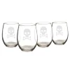 Discount 🧨 Drinkware Cathy’s Concepts Skull & Crossbones 21 Oz. Stemless Wine Glasses (Set Of 4) 🧨 -flatware Sales unnamed file 1777