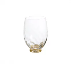 Best Sale ๐ฅฐ Drinkware Abigails Elisa White Wine Stemless Wine Glass, Clear With Gold โญ
