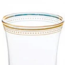 New 🤩 Drinkware Abigails 11 Oz. Clear Tumbler With Gold Trim (Set Of 4) 🥰 -flatware Sales unnamed file 1802