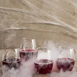 Deals 😀 Drinkware Cathy’s Concepts Sugar Skull 21 Oz. Stemless Wine Glasses ✨ -flatware Sales unnamed file 1906