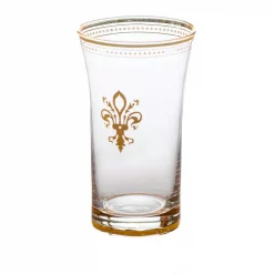 Budget โค๏ธ Drinkware Abigails Fleur De Lis 11 Oz. Tumbler With Gold Trim (Set Of 4) ๐