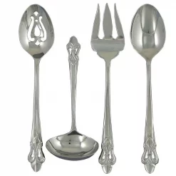 Flash Sale 🔔 Flatware Ginkgo Fleur De Lis 4-Piece Hostess Set 🎁