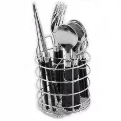 Cheap 😍 Gibson Sensations II 16-Piece With Wire Caddy Black Flatware Set (Service For 4) 😀 -flatware Sales unnamed file 269