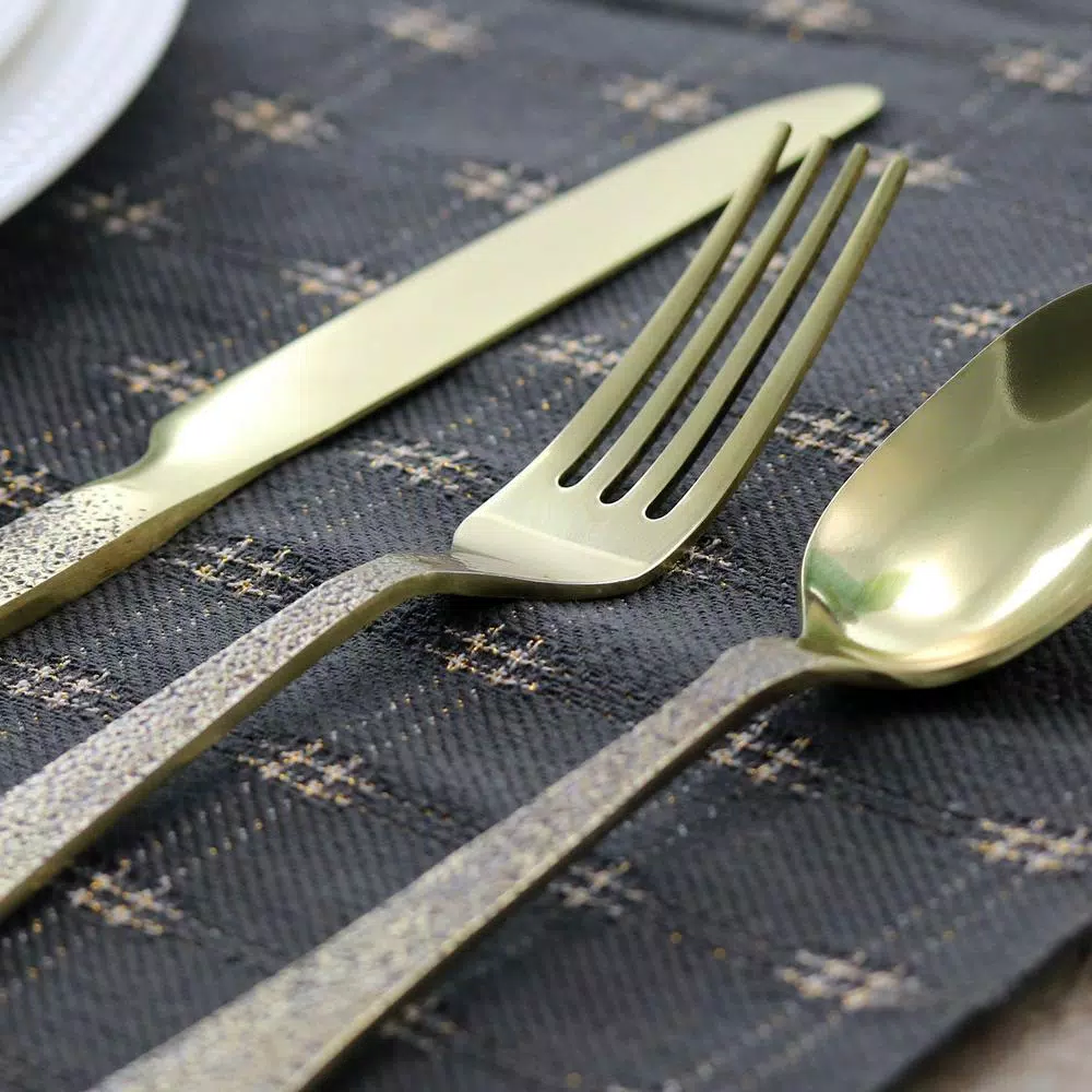 Cheapest ๐ GIBSON Elite Zambezi 5-Piece Gold ๐จ Hammer Texture Stainless Steel Flatware Set (Service For 1) ๐ 6 Cheapest ๐ GIBSON Elite Zambezi 5-Piece Gold ๐จ Hammer Texture Stainless Steel Flatware Set (Service For 1) ๐ - Image 4