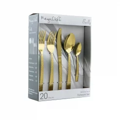 Best reviews of π MegaChef Baily 20-Piece Gold Stainless Steel Flatware Set (Service For 4) π