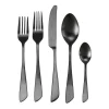 Best Sale 😍 MegaChef Gibbous 20-Piece Black Stainless Steel Flatware Set (Service For 4) 😀 -flatware Sales unnamed file 360