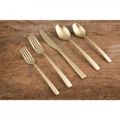 New ⭐ Fiesta Spark Champagne Satin 18/0 20-Piece Flatware Set (Service For 4) ❤️ 8 New ⭐ Fiesta Spark Champagne Satin 18/0 20-Piece Flatware Set (Service For 4) ❤️ -flatware Sales unnamed file 422