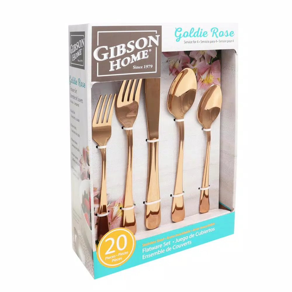 Best deal β Gibson Home Goldie Rose 20-Piece Flatware Set (Service For 4) π₯ 6 Best deal β Gibson Home Goldie Rose 20-Piece Flatware Set (Service For 4) π₯ - Image 4