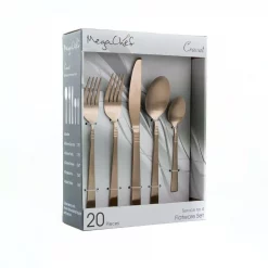 Top 10 👍 MegaChef Cravat 20-Piece Matte Rose Stainless Steel Flatware Set (Service For 4) 🌟