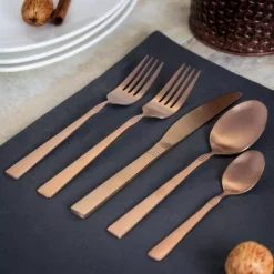 Top 10 👍 MegaChef Cravat 20-Piece Matte Rose Stainless Steel Flatware Set (Service For 4) 🌟 -flatware Sales unnamed file 780