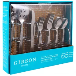 Budget ✔️ Gibson Home Prato 65-Piece Flatware Set With Wire Caddy (Service For 4) 🔥