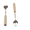 Outlet 🔔 Flatware Mind Reader Silver Stainless Steel Rope Serving Salad Server Utensil Set Spoon And Fork Set (2-Piece) 🔥 -flatware Sales unnamed file 843